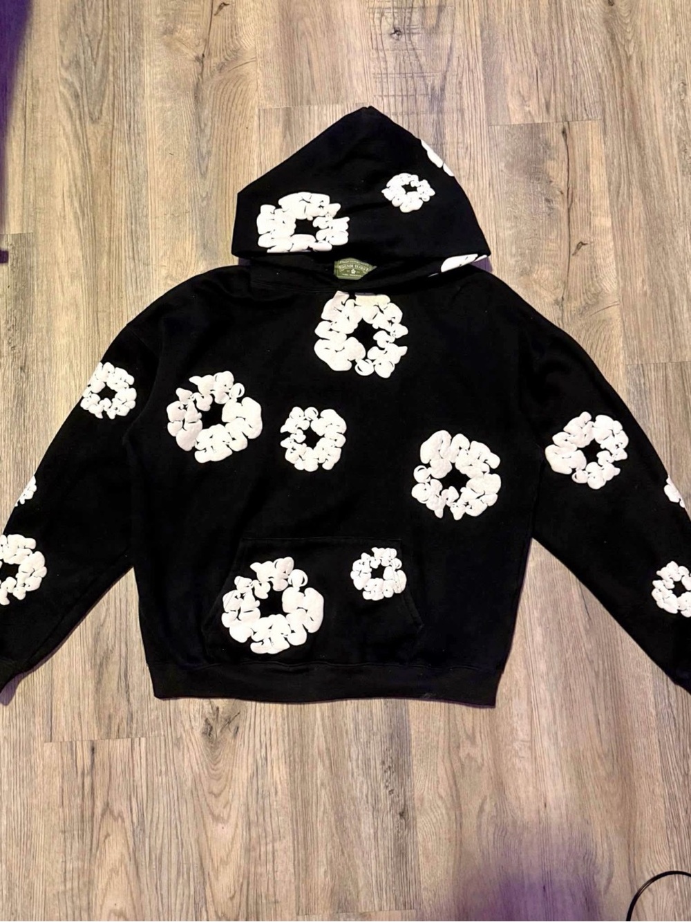 Black Oreo demin tear hoodie Brand new with tags ✅ next business day shipping✈️
